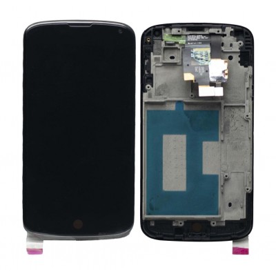 Lcd With Touch Screen For Lg Nexus 4 E960 Black By - Maxbhi Com