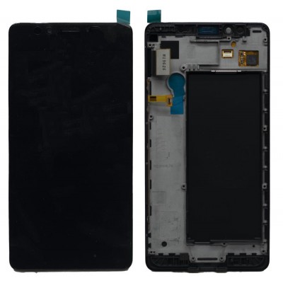 Lcd With Touch Screen For Microsoft Lumia 950 Dual Sim Black By - Maxbhi Com