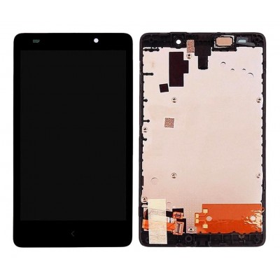Lcd With Touch Screen For Nokia Xl Dual Sim Rm1030 Rm1042 Black By - Maxbhi Com
