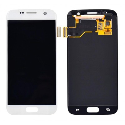 Lcd With Touch Screen For Samsung Galaxy S7 64gb White By - Maxbhi Com
