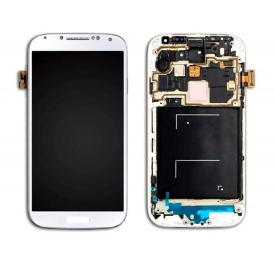 Lcd With Touch Screen For Samsung I9500 Galaxy S4 White By - Maxbhi Com