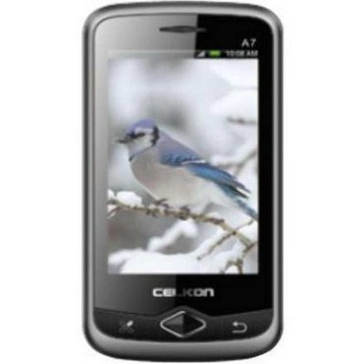 LCD with Touch Screen for Celkon A7 - Black