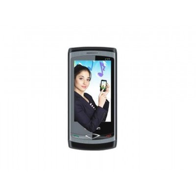 LCD with Touch Screen for Celkon C77 - Black