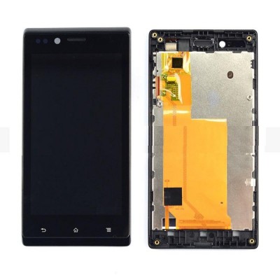 Lcd With Touch Screen For Sony Xperia J St26i Black By - Maxbhi Com