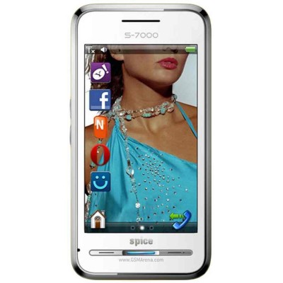 LCD with Touch Screen for Spice S-7000 - Black