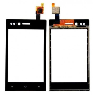 Touch Screen Digitizer For Sony Xperia Miro St23i White Silver By - Maxbhi Com