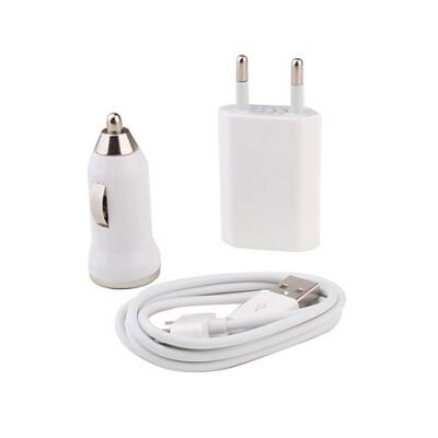 3 in 1 Charging Kit for Infinix Alpha 8 X550 with USB Wall Charger, Car Charger & USB Data Cable