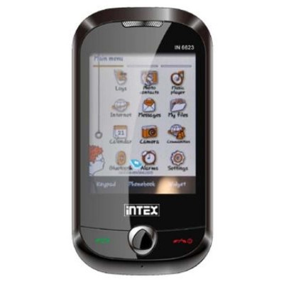 LCD with Touch Screen for Intex IN 6623 - White