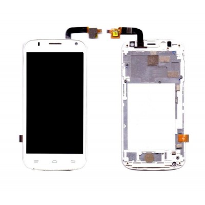 Lcd With Touch Screen For Intex Aqua I5 Octa White By - Maxbhi Com