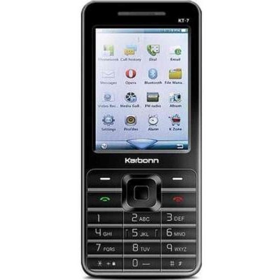 LCD with Touch Screen for Karbonn KT7 - Black