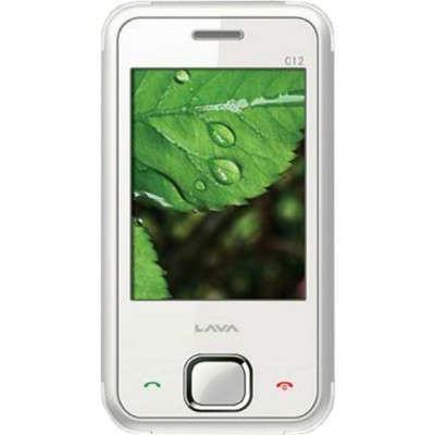 LCD with Touch Screen for Lava C12 - White
