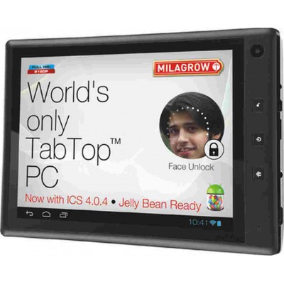 LCD with Touch Screen for Milagrow TabTop 7.4 MGPT04 16GB WiFi and 3G - Black Front & Silver Back