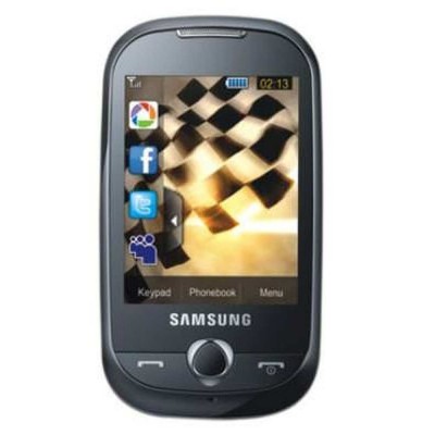 LCD with Touch Screen for Reliance Samsung Corby - Black
