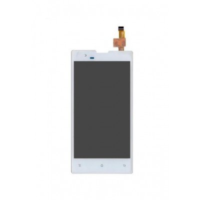 Lcd With Touch Screen For Spice Stellar Mi497 White By - Maxbhi.com