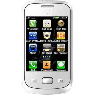 LCD with Touch Screen for Videocon V1570 - White