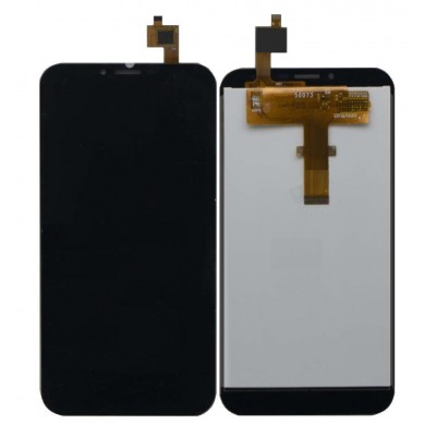 Lcd With Touch Screen For Intex Aqua 4g Plus Black By - Maxbhi Com