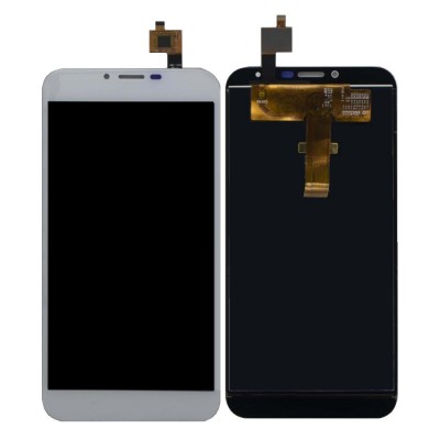 Lcd With Touch Screen For Intex Aqua 4g Plus White By - Maxbhi Com