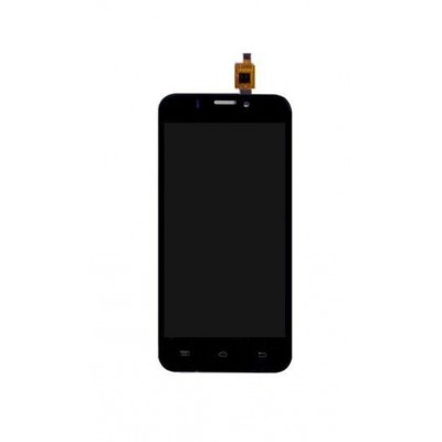 Lcd With Touch Screen For Intex Aqua Q4 Black By - Maxbhi.com