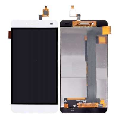 Lcd With Touch Screen For Intex Aqua Freedom White By - Maxbhi Com