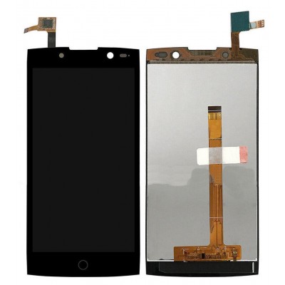 Lcd With Touch Screen For Alcatel One Touch Flash 2 Black By - Maxbhi Com