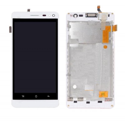 Lcd With Touch Screen For Intex Aqua Raze White By - Maxbhi Com