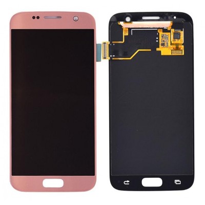Lcd With Touch Screen For Samsung Galaxy S7 Pink Gold By - Maxbhi Com