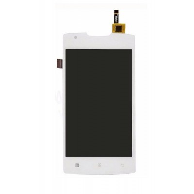 Lcd With Touch Screen For Lenovo A1000 White By - Maxbhi.com