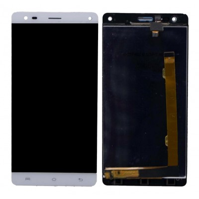 Lcd With Touch Screen For Lava V5 White By - Maxbhi Com