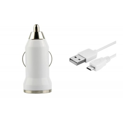 Car Charger for Celkon C50 3D with USB Cable