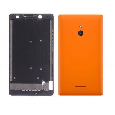 Full Body Housing For Nokia Xl Dual Sim Rm1030 Rm1042 Orange - Maxbhi.com
