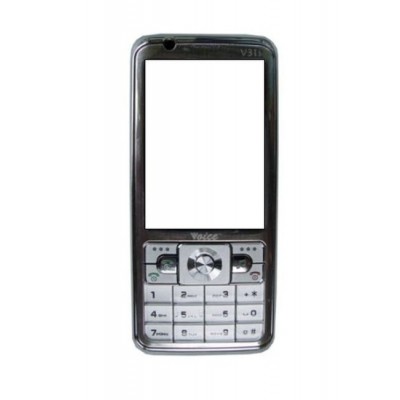 Full Body Housing For Voice Mobile V31i Silver Black - Maxbhi.com