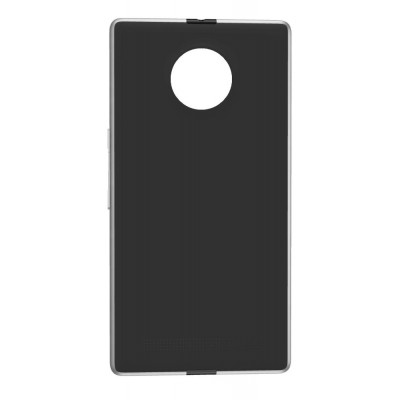 Back Panel Cover For Yu Yuphoria Black Silver - Maxbhi.com