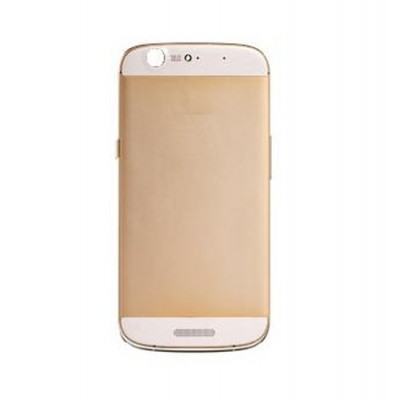 Back Panel Cover For Micromax A300 Canvas Gold White - Maxbhi.com