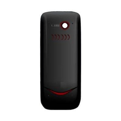 Back Panel Cover For Fly Mc202 Black Red - Maxbhi.com
