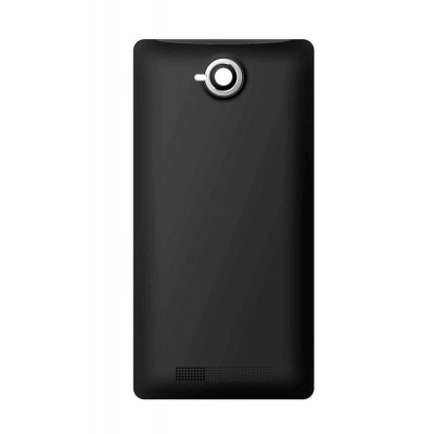 Back Panel Cover For Intex Aqua N17 Black - Maxbhi.com