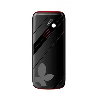 Back Panel Cover For Lemon Duo 419 Black Red - Maxbhi.com