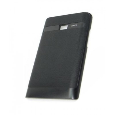 Back Panel Cover For Lg Optimus L3 E400 Black - Maxbhi.com