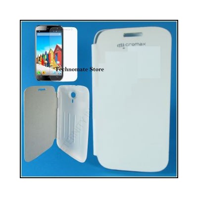 Flip Cover for Micromax Canvas HD A116 White