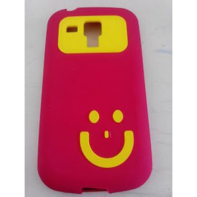 Smiley Back Case for Samsung Galaxy S Duos S7562 Red