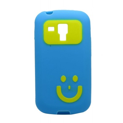 Smiley Back Case for Samsung Galaxy S Duos S7562 Sky Blue