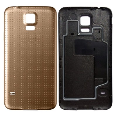 Back Panel Cover For Samsung Galaxy S5 Duos Smg900fd Gold - Maxbhi Com