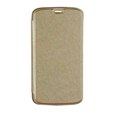 Flip Cover For Intex Aqua Y4 Champagne By - Maxbhi.com