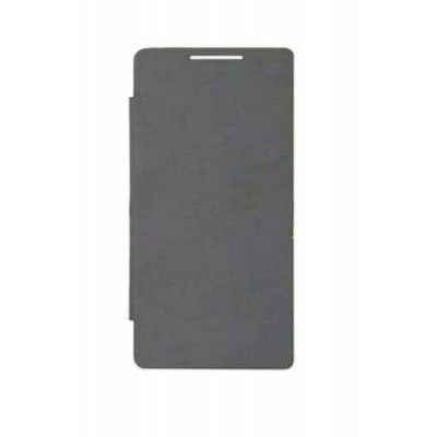 Flip Cover For Spice Xlife 405 Grey By - Maxbhi.com