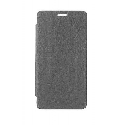 Flip Cover For Micromax Canvas Spark Q380 Grey By - Maxbhi.com