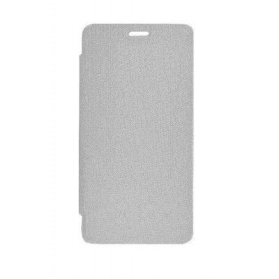 Flip Cover For Micromax Canvas Spark Q380 Silver By - Maxbhi.com