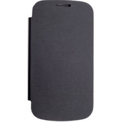Flip Cover for Karbonn K62 Silver Screen - Black