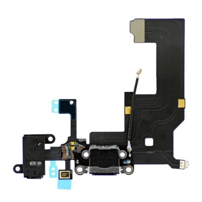 Charging Connector Flex Cable For Apple Iphone 5 5g With Audio Jack Black - Maxbhi Com