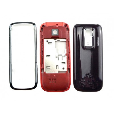 Full Body Faceplate For Nokia 5130 Xpress Music Red With Black - Maxbhi Com