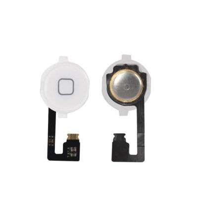 Home Button Flex Cable For Apple iPhone 4, 4G With Menu Button White