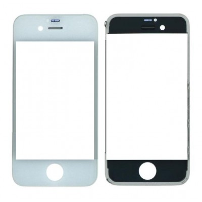 Replacement Front Glass For Apple Iphone 4 White By - Maxbhi Com